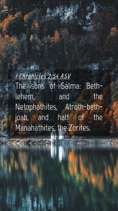 Picture 04 - 1 Chronicles 2:54 ASV Mobile Phone Wallpaper - The sons of Salma: Beth-lehem, and the - Mobile Bible Verse Wallpaper