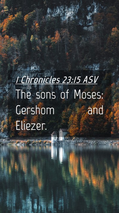 Picture 04 - 1 Chronicles 23:15 ASV Mobile Phone Wallpaper - The sons of Moses: Gershom and - Mobile Bible Verse Wallpaper