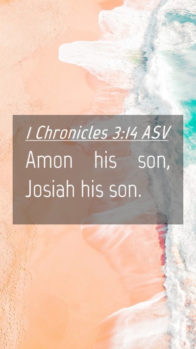 Picture 04 - 1 Chronicles 3:14 ASV Mobile Phone Wallpaper - Amon his son, Josiah his - Mobile Bible Verse Wallpaper