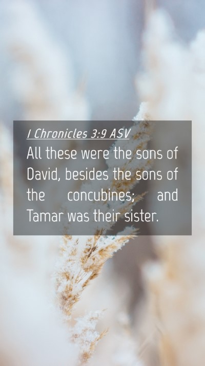 Picture 04 - 1 Chronicles 3:9 ASV Mobile Phone Wallpaper - All these were the sons of David, besides the - Mobile Bible Verse Wallpaper