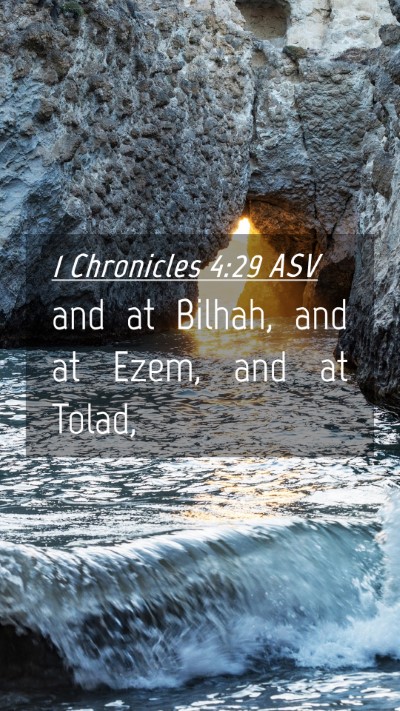Picture 04 - 1 Chronicles 4:29 ASV Mobile Phone Wallpaper - and at Bilhah, and at Ezem, and at - Mobile Bible Verse Wallpaper