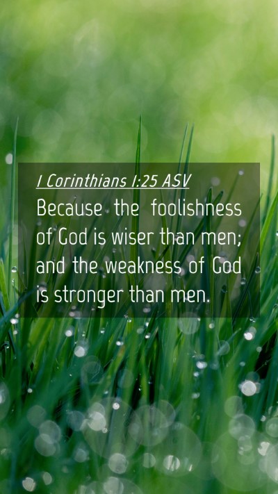 Picture 04 - 1 Corinthians 1:25 ASV Mobile Phone Wallpaper - Because the foolishness of God is wiser than men; - Mobile Bible Verse Wallpaper