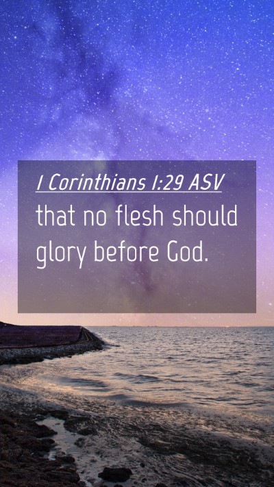 Picture 04 - 1 Corinthians 1:29 ASV Mobile Phone Wallpaper - that no flesh should glory before - Mobile Bible Verse Wallpaper