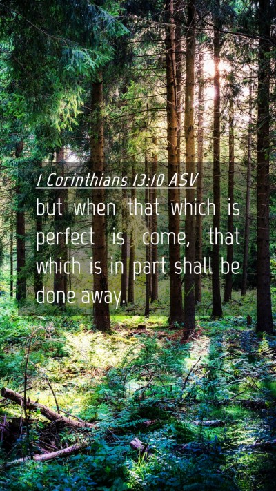 Picture 04 - 1 Corinthians 13:10 ASV Mobile Phone Wallpaper - but when that which is perfect is come, that - Mobile Bible Verse Wallpaper