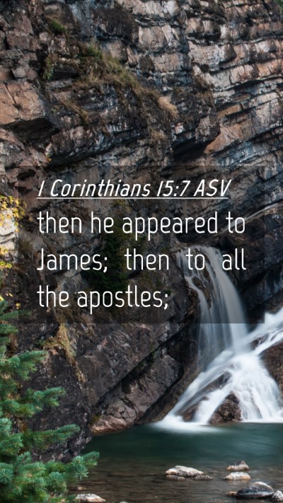 Picture 04 - 1 Corinthians 15:7 ASV Mobile Phone Wallpaper - then he appeared to James; then to all the - Mobile Bible Verse Wallpaper