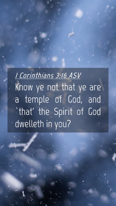 Picture 04 - 1 Corinthians 3:16 ASV Mobile Phone Wallpaper - Know ye not that ye are a temple of God, and - Mobile Bible Verse Wallpaper