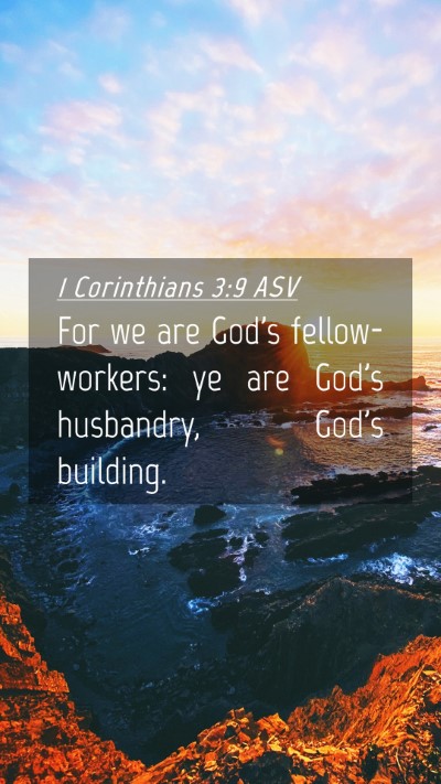 Picture 04 - 1 Corinthians 3:9 ASV Mobile Phone Wallpaper - For we are God's fellow-workers: ye are God's - Mobile Bible Verse Wallpaper