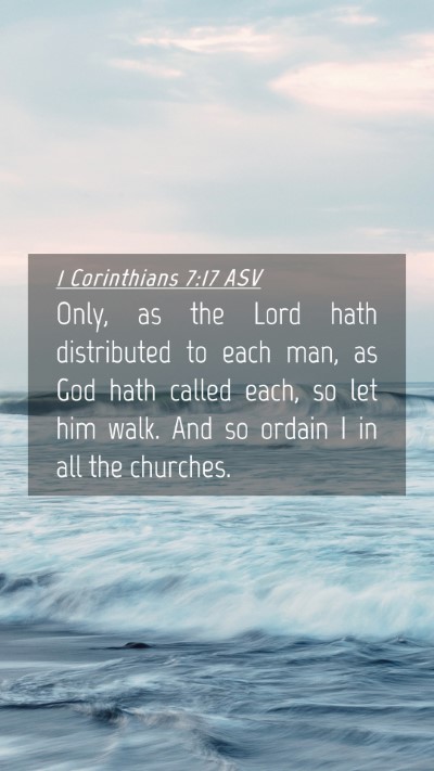 Picture 04 - 1 Corinthians 7:17 ASV Mobile Phone Wallpaper - Only, as the Lord hath distributed to each man, - Mobile Bible Verse Wallpaper