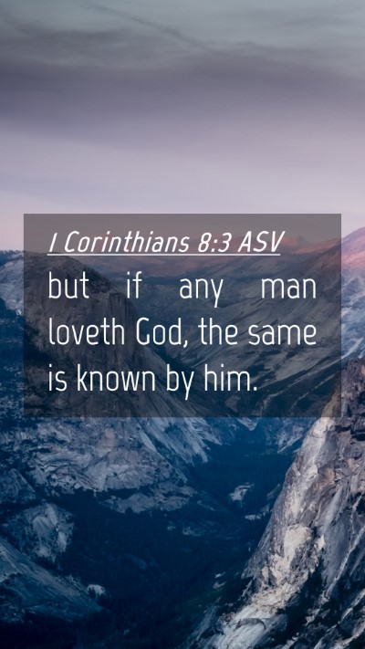 Picture 04 - 1 Corinthians 8:3 ASV Mobile Phone Wallpaper - but if any man loveth God, the same is known by - Mobile Bible Verse Wallpaper