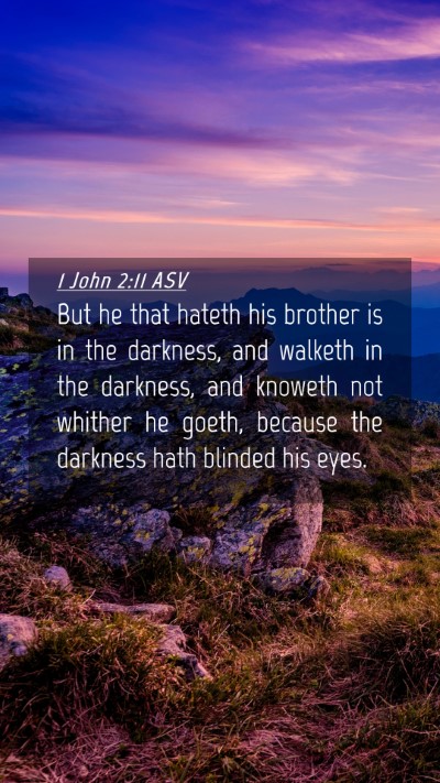 Picture 04 - 1 John 2:11 ASV Mobile Phone Wallpaper - But he that hateth his brother is in the - Mobile Bible Verse Wallpaper