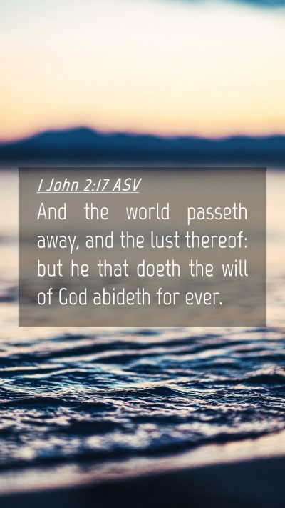 Picture 04 - 1 John 2:17 ASV Mobile Phone Wallpaper - And the world passeth away, and the lust thereof: - Mobile Bible Verse Wallpaper