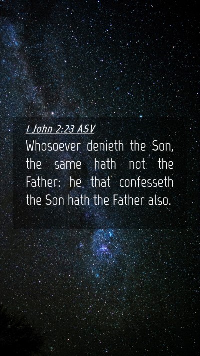 Picture 04 - 1 John 2:23 ASV Mobile Phone Wallpaper - Whosoever denieth the Son, the same hath not the - Mobile Bible Verse Wallpaper