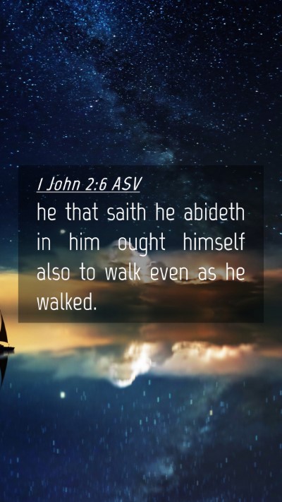 Picture 04 - 1 John 2:6 ASV Mobile Phone Wallpaper - he that saith he abideth in him ought himself - Mobile Bible Verse Wallpaper