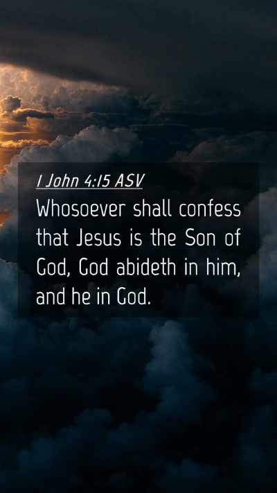 Picture 04 - 1 John 4:15 ASV Mobile Phone Wallpaper - Whosoever shall confess that Jesus is the Son of - Mobile Bible Verse Wallpaper