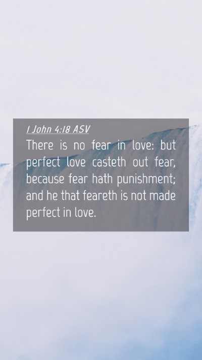 Picture 04 - 1 John 4:18 ASV Mobile Phone Wallpaper - There is no fear in love: but perfect love - Mobile Bible Verse Wallpaper