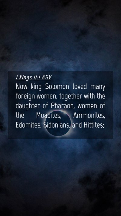 Picture 04 - 1 Kings 11:1 ASV Mobile Phone Wallpaper - Now king Solomon loved many foreign women, - Mobile Bible Verse Wallpaper