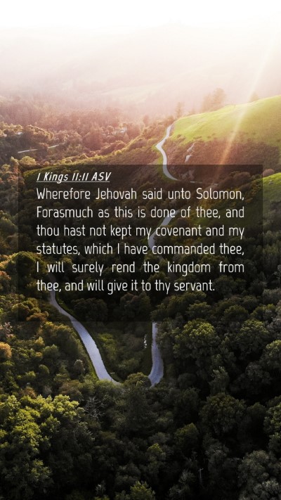 Picture 04 - 1 Kings 11:11 ASV Mobile Phone Wallpaper - Wherefore Jehovah said unto Solomon, Forasmuch as - Mobile Bible Verse Wallpaper