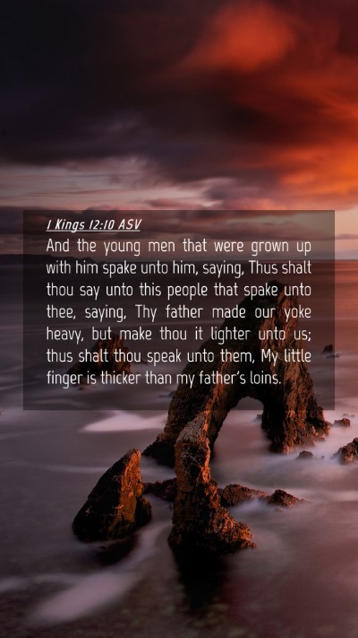 Picture 04 - 1 Kings 12:10 ASV Mobile Phone Wallpaper - And the young men that were grown up with him - Mobile Bible Verse Wallpaper