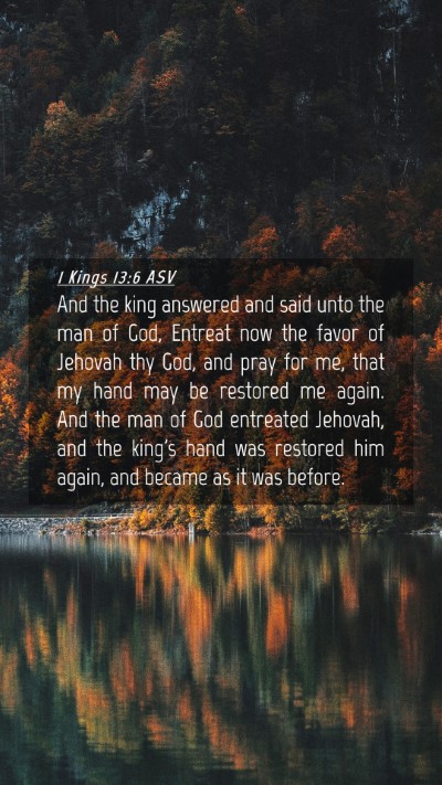 Picture 04 - 1 Kings 13:6 ASV Mobile Phone Wallpaper - And the king answered and said unto the man of - Mobile Bible Verse Wallpaper