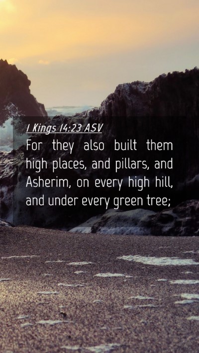 Picture 04 - 1 Kings 14:23 ASV Mobile Phone Wallpaper - For they also built them high places, and - Mobile Bible Verse Wallpaper