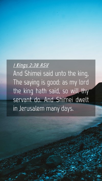 Picture 04 - 1 Kings 2:38 ASV Mobile Phone Wallpaper - And Shimei said unto the king, The saying is - Mobile Bible Verse Wallpaper