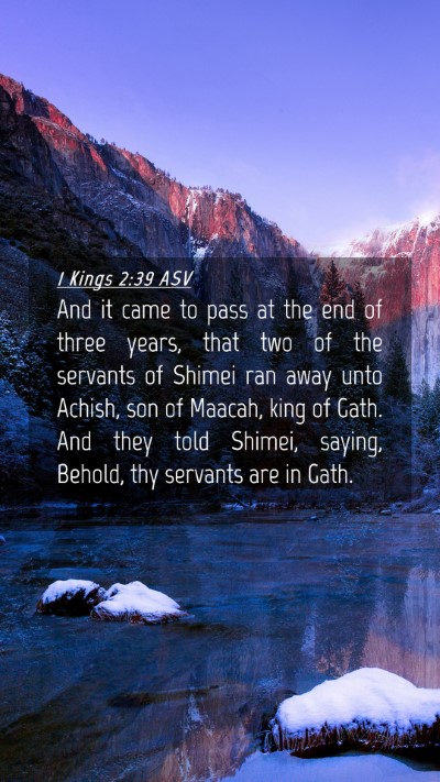 Picture 04 - 1 Kings 2:39 ASV Mobile Phone Wallpaper - And it came to pass at the end of three years, - Mobile Bible Verse Wallpaper