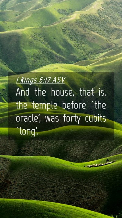 Picture 04 - 1 Kings 6:17 ASV Mobile Phone Wallpaper - And the house, that is, the temple before `the - Mobile Bible Verse Wallpaper