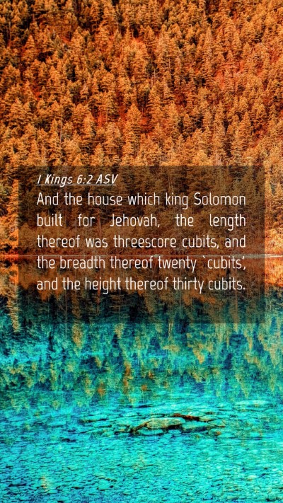 Picture 04 - 1 Kings 6:2 ASV Mobile Phone Wallpaper - And the house which king Solomon built for - Mobile Bible Verse Wallpaper