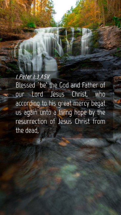 Picture 04 - 1 Peter 1:3 ASV Mobile Phone Wallpaper - Blessed `be' the God and Father of our Lord Jesus - Mobile Bible Verse Wallpaper