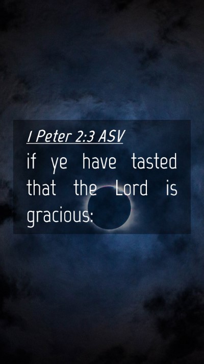 Picture 04 - 1 Peter 2:3 ASV Mobile Phone Wallpaper - if ye have tasted that the Lord is - Mobile Bible Verse Wallpaper