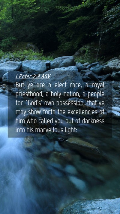 Picture 04 - 1 Peter 2:9 ASV Mobile Phone Wallpaper - But ye are a elect race, a royal priesthood, a - Mobile Bible Verse Wallpaper