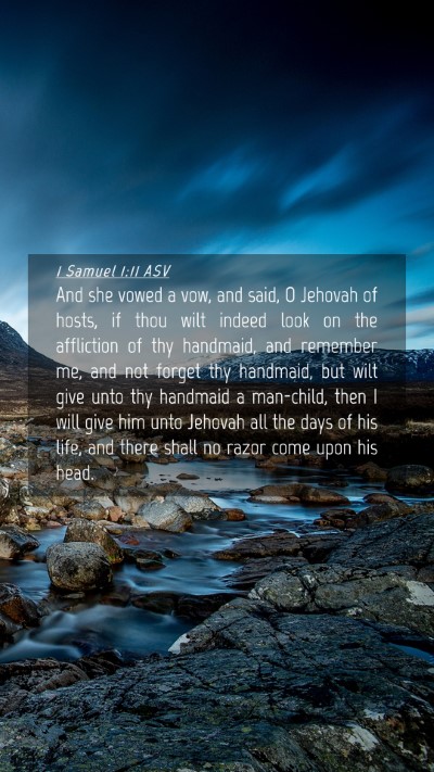 Picture 04 - 1 Samuel 1:11 ASV Mobile Phone Wallpaper - And she vowed a vow, and said, O Jehovah of - Mobile Bible Verse Wallpaper