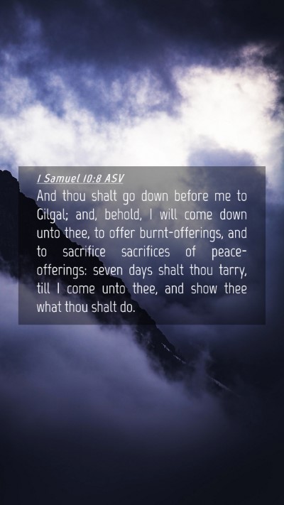 Picture 04 - 1 Samuel 10:8 ASV Mobile Phone Wallpaper - And thou shalt go down before me to Gilgal; and, - Mobile Bible Verse Wallpaper