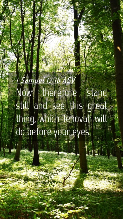 Picture 04 - 1 Samuel 12:16 ASV Mobile Phone Wallpaper - Now therefore stand still and see this great - Mobile Bible Verse Wallpaper