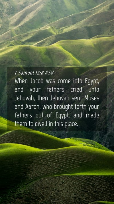 Picture 04 - 1 Samuel 12:8 ASV Mobile Phone Wallpaper - When Jacob was come into Egypt, and your fathers - Mobile Bible Verse Wallpaper