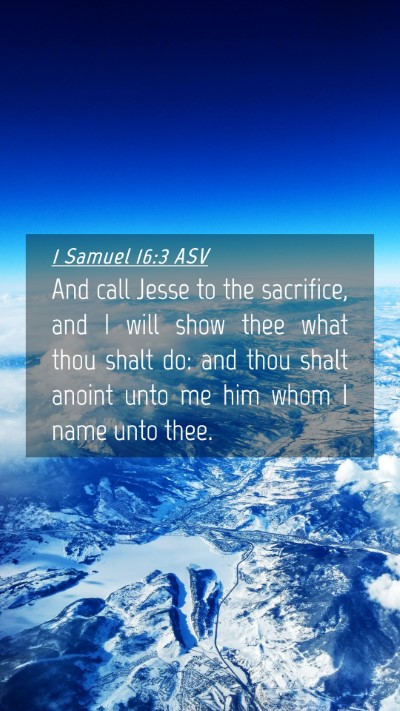 Picture 04 - 1 Samuel 16:3 ASV Mobile Phone Wallpaper - And call Jesse to the sacrifice, and I will show - Mobile Bible Verse Wallpaper