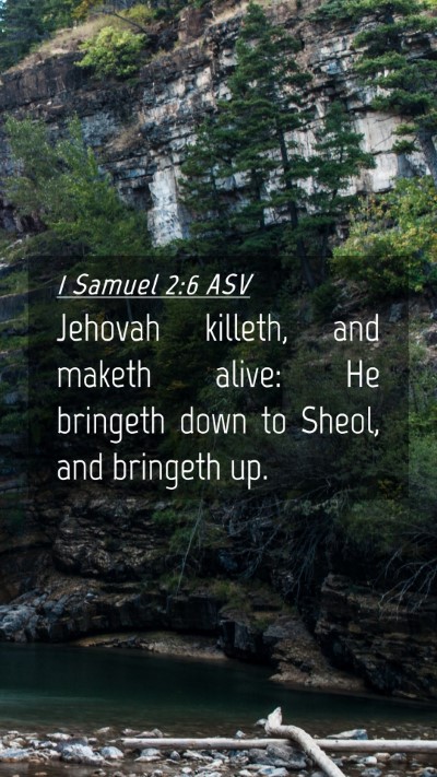Picture 04 - 1 Samuel 2:6 ASV Mobile Phone Wallpaper - Jehovah killeth, and maketh alive: He bringeth - Mobile Bible Verse Wallpaper