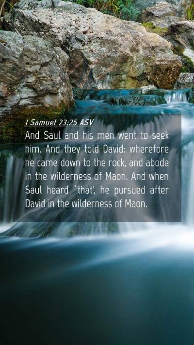 Picture 04 - 1 Samuel 23:25 ASV Mobile Phone Wallpaper - And Saul and his men went to seek him. And they - Mobile Bible Verse Wallpaper