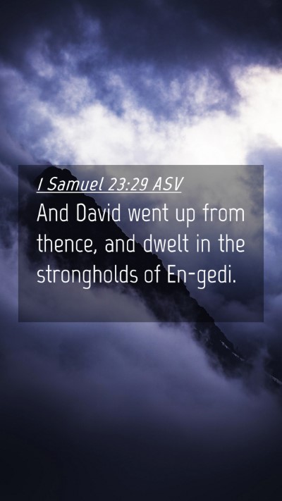 Picture 04 - 1 Samuel 23:29 ASV Mobile Phone Wallpaper - And David went up from thence, and dwelt in the - Mobile Bible Verse Wallpaper