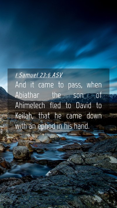 Picture 04 - 1 Samuel 23:6 ASV Mobile Phone Wallpaper - And it came to pass, when Abiathar the son of - Mobile Bible Verse Wallpaper