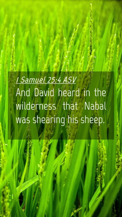 Picture 04 - 1 Samuel 25:4 ASV Mobile Phone Wallpaper - And David heard in the wilderness that Nabal was - Mobile Bible Verse Wallpaper