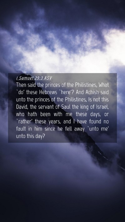 Picture 04 - 1 Samuel 29:3 ASV Mobile Phone Wallpaper - Then said the princes of the Philistines, What - Mobile Bible Verse Wallpaper