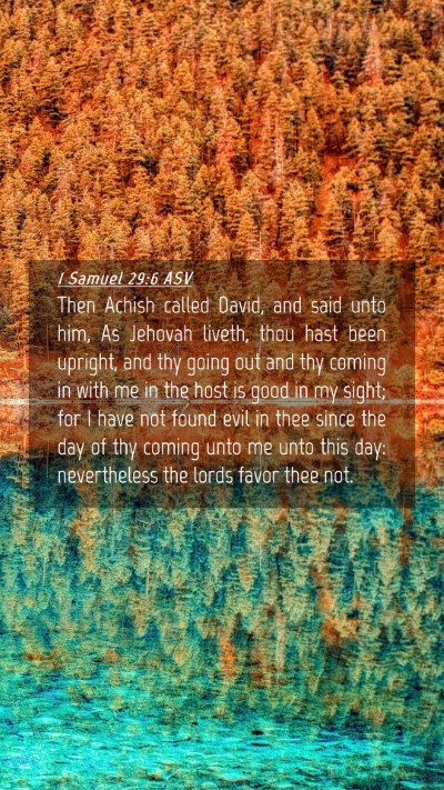Picture 04 - 1 Samuel 29:6 ASV Mobile Phone Wallpaper - Then Achish called David, and said unto him, As - Mobile Bible Verse Wallpaper