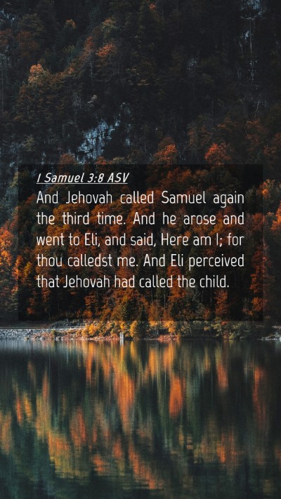 Picture 04 - 1 Samuel 3:8 ASV Mobile Phone Wallpaper - And Jehovah called Samuel again the third time. - Mobile Bible Verse Wallpaper