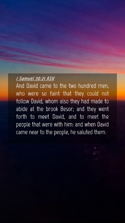 Picture 04 - 1 Samuel 30:21 ASV Mobile Phone Wallpaper - And David came to the two hundred men, who were - Mobile Bible Verse Wallpaper