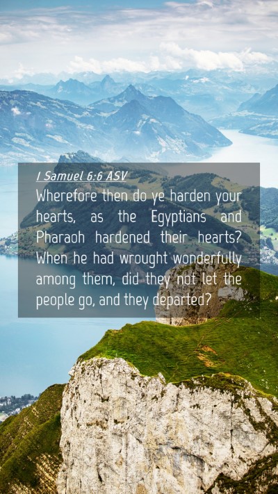 Picture 04 - 1 Samuel 6:6 ASV Mobile Phone Wallpaper - Wherefore then do ye harden your hearts, as the - Mobile Bible Verse Wallpaper