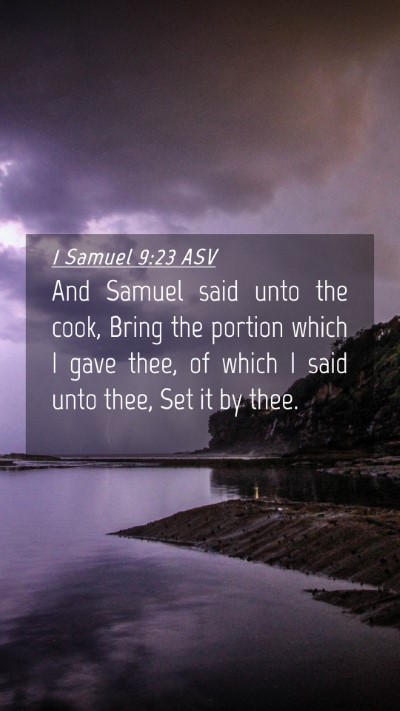 Picture 04 - 1 Samuel 9:23 ASV Mobile Phone Wallpaper - And Samuel said unto the cook, Bring the portion - Mobile Bible Verse Wallpaper