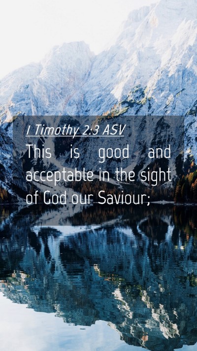 Picture 04 - 1 Timothy 2:3 ASV Mobile Phone Wallpaper - This is good and acceptable in the sight of God - Mobile Bible Verse Wallpaper