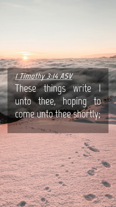Picture 04 - 1 Timothy 3:14 ASV Mobile Phone Wallpaper - These things write I unto thee, hoping to come - Mobile Bible Verse Wallpaper