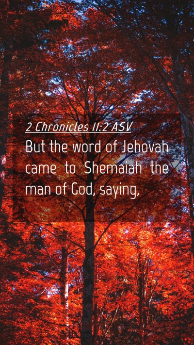 Picture 04 - 2 Chronicles 11:2 ASV Mobile Phone Wallpaper - But the word of Jehovah came to Shemaiah the man - Mobile Bible Verse Wallpaper